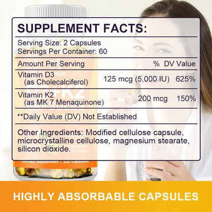 WillowGlow™ Vitamin D3 + K2