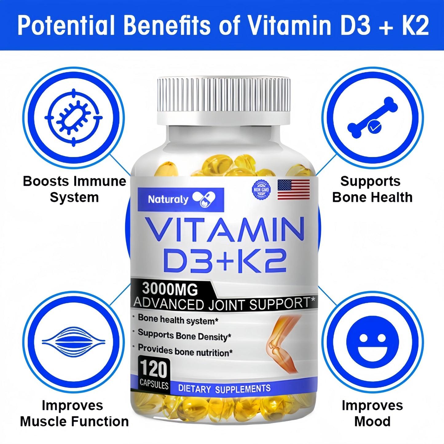 WillowGlow — Naturaly™ Vitamin D3 + K2
