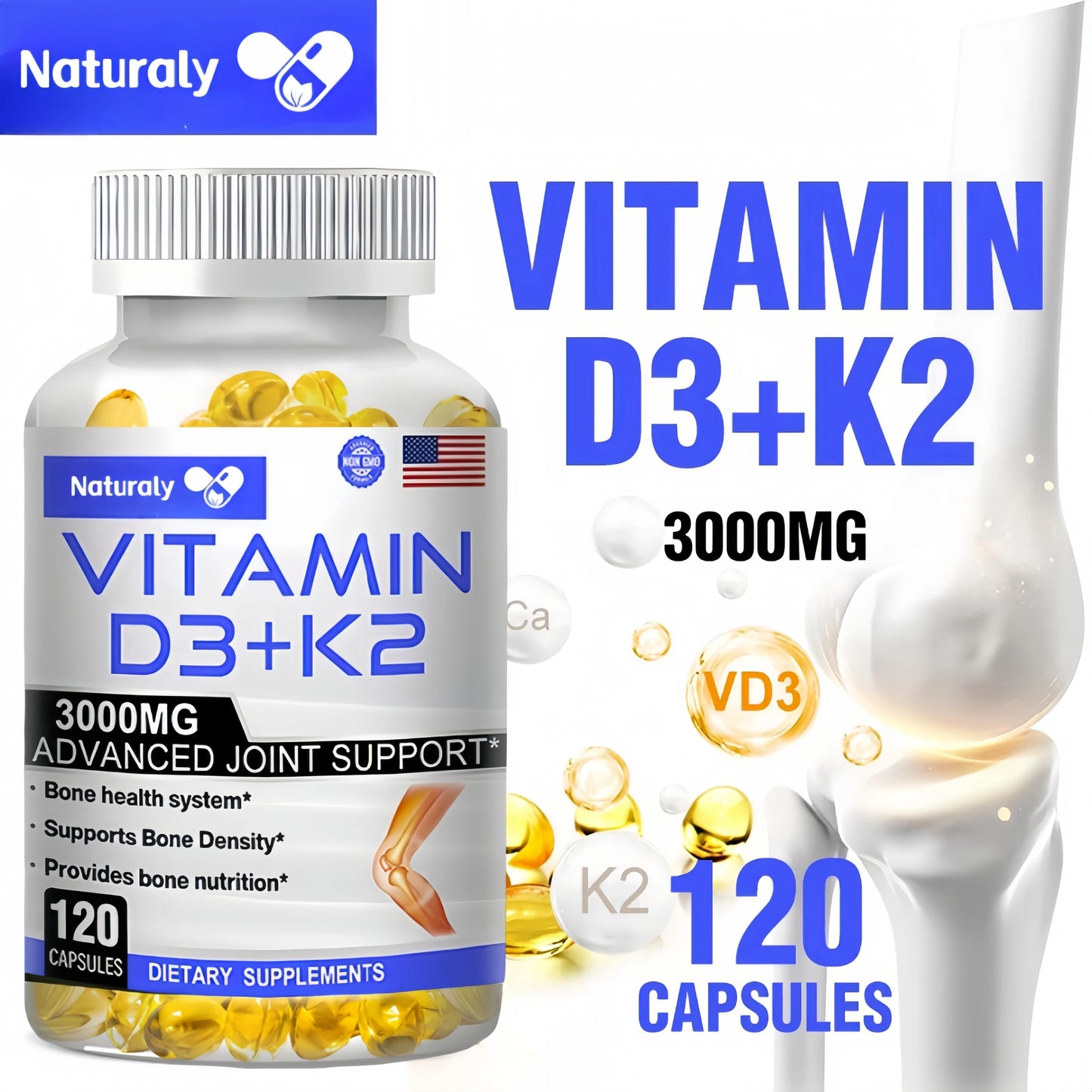 WillowGlow — Naturaly™ Vitamin D3 + K2