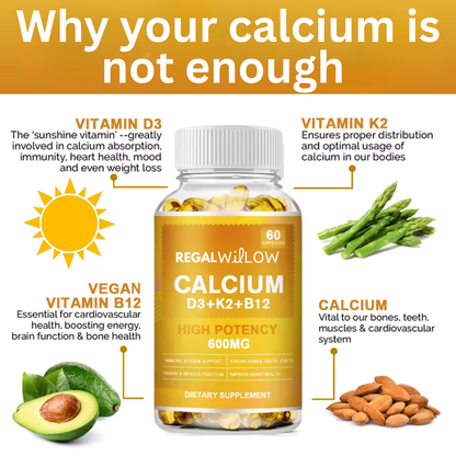 Regal Willow™ Calcium (Vitamin D3 + K2 + B12)